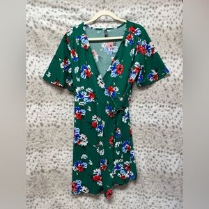 MASSINI FLORAL WRAP DRESS